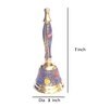 Purple Brass Meenkari Work Bell with Handle