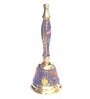 Purple Brass Meenkari Work Bell with Handle