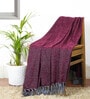 Purple Chenille Plain Solid Pattern 60 X 50 Inch Throw