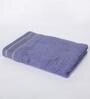 Purple Patterned 370 GSM Cotton Bath Towel