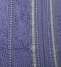 Purple Patterned 370 GSM Cotton Bath Towel