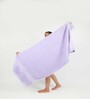 Purple Cotton and Viscose Solid 550 GSM Bath Towel