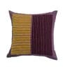 Purple Striped Cotton Blend 16 x 16 Inches Cushion Cover