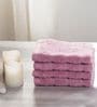 Purple Solid 550 GSM Cotton Face Towels (Set of 4)
