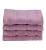 Purple Solid 550 GSM Cotton Face Towels (Set of 4)