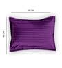 Purple Cotton 210TC Striped Set of 2 Pillow Covers