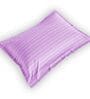 Purple Cotton 210TC Striped Set of 2 Pillow Covers