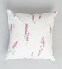 Purple Cotton Floral 20x20 inches Cushion Cover