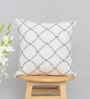 Purple Cotton Floral 20x20 inches Cushion Cover