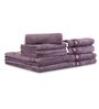 Purple Cotton Patterned 500 GSM Towel Set 8 Pieces