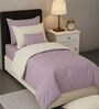 Purple Cotton 210TC Solid Plain All Weather Single 150GSM Reversible Comforter