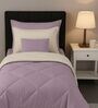 Purple Cotton 210TC Solid Plain Heavy Winter Single 400GSM Reversible Comforter