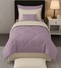 Purple Cotton 210TC Solid Plain Heavy Winter Single 400GSM Reversible Comforter
