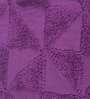 Purple Cotton Geometric 55x49 inch Machine Tufted Throw (Set of 2)