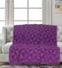 Purple Cotton Geometric 55x49 inch Machine Tufted Throw (Set of 2)