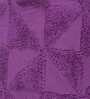Purple Cotton Geometric 82X55 Inch Machine Tufted Throw