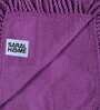 Purple Cotton Geometric 82X55 Inch Machine Tufted Throw