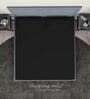 Black Cotton Solid Finest 300TC Plain Super King Bedsheet with 2 Pillow Covers