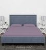 Purple Cotton Solid Finest 300TC Plain Super King Bedsheet with 2 Pillow Covers