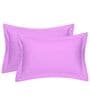 Purple Cotton Solid 210TC Plain Set of 2 Pillow Covers