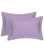 Purple Cotton Solid 210TC Plain Set of 2 Pillow Covers