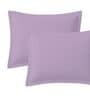 Purple Cotton Solid 210TC Plain Set of 2 Pillow Covers
