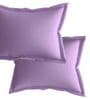 Purple Cotton Solid 210TC Plain Super King Bedsheet with 2 Pillow Covers