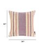 Purple Cotton Striped 14 x 14 inch Set of 5 Cushion Covers