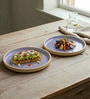 Lavendar And Cream Dinner Plates Set of 6