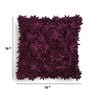 Purple Embroidered Polyester 16X16 Inches Cushion Cover (Set of 2)