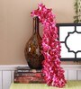 Purple Fabric Beautiful Artificial Hanging Orchid Flowers with Real Looking Leaves