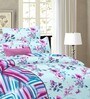 Multicolor Floral 140 TC 100% Cotton Queen Sized Bed Sheets with 2 Pillow Covers