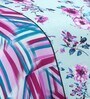 Multicolor Floral 140 TC 100% Cotton Queen Sized Bed Sheets with 2 Pillow Covers