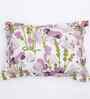 Purple Floral 180 TC Cotton 1 King Bedsheet with 2 Pillow Covers