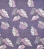 Purple Floral 180 TC Cotton Blend Single Sized Bedsheet With 1 Pillow Cover