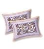 Purple Floral 180 TC Cotton King Size Bedsheet With 2 Pillow Cover