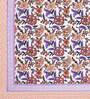 Purple Floral 180 TC Cotton King Size Bedsheet With 2 Pillow Cover