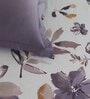Purple Floral 180 TC Cotton King Sized Bed Sheets with 2 Pillow Covers