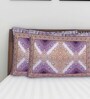 Purple Geometric 200 TC 100% Cotton Set of 2 Pillow covers