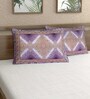 Purple Geometric 200 TC 100% Cotton Set of 2 Pillow covers