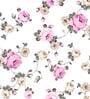 Purple Floral 210 TC Microfiber Double Queen Bedsheet With 2 Pillow Covers
