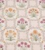 Purple Floral 210TC 100% Cotton Printed Flat Super King Bedsheet With 2 Pillow Covers
