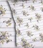 Purple Floral 240 TC Cotton King Sized Bed Sheets with 2 Pillow Covers