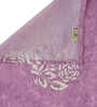 Purple Floral 400 TC Cotton Single Bedsheet with 1 Pillow Cover