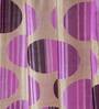 Purple Floral Polyester 5Ft Semisheer Eyelet Window Curtains (Set Of 2)
