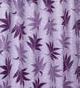 Purple Floral Polyester 5Ft Semisheer Eyelet Window Curtains (Set Of 2)