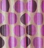 Purple Floral Polyester 5Ft Semisheer Eyelet Window Curtains (Set Of 2)