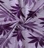 Purple Floral Polyester 5Ft Semisheer Eyelet Window Curtains (Set Of 2)