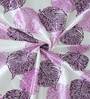Purple Floral Polyester 5Ft Semisheer Eyelet Window Curtains (Set Of 2)
