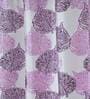 Purple Floral Polyester 7Ft Semisheer Eyelet Door Curtains (Set Of 2)